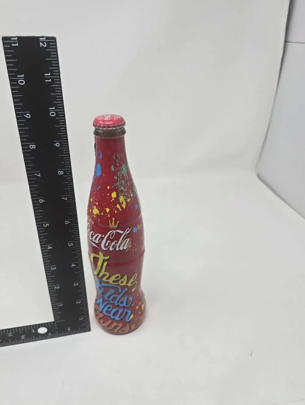 Ltd Edition Coca Cola Glass Bottle These Kids Wear Crowns Band Joe Porter RARE